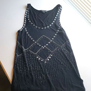Forever 21 black sequined tank size small